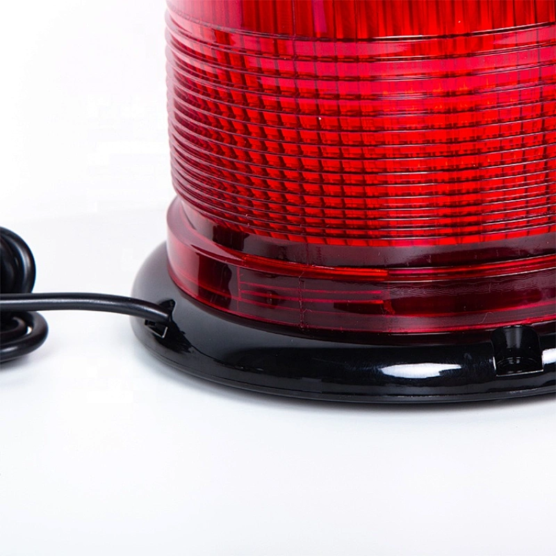 60 Watts Red Roof Mount Revolving Beacon Light for Trucks, Ambulance,Police Car,Fire Engineer.Crane