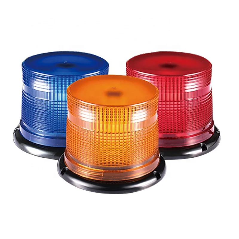 DC12-24V red blue amber rotary led lighting rotating led emergency light for ambulance police mining excavator crane fire truck