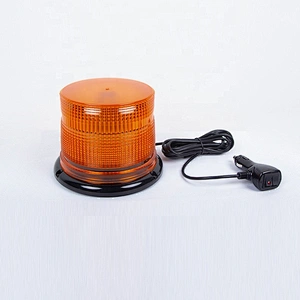 60 watts high power amber  cob led revolving beacon light with Cigarette Lighter Plug