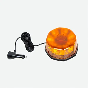COB 12-24 Volt Amber Mini Led Strobe Roof Top Beacon Light Rotating High Intensity Hazard Emergency Warning Lights Bar for Trucks Vehicles Snow Plow Police Firefighters with Magnetic Base