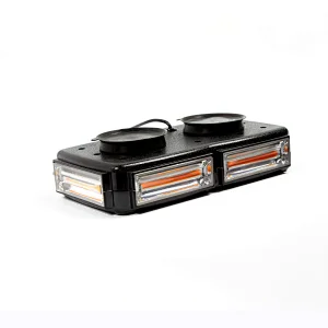COB LED Amber/Yellow Roof Top Emergency Hazard Warning LED Mini Strobe Beacon Lights Bar w/Magnetic Base, for Snow Plow, Police, Firefighters, Trucks, Vehicles