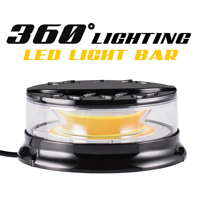80 Watts High Power COB LED Beacon Light with Magnet Base for Trucks & Police Vehicles.