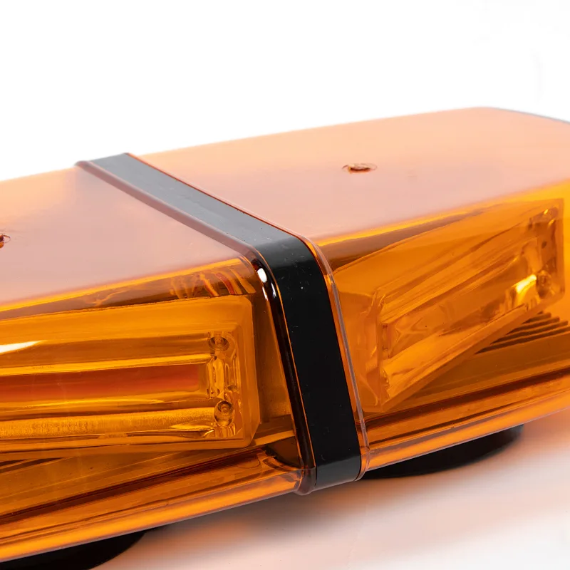 Emergency Strobe Lights Mini Bar 16 Flashing Modes Warning Beacon Light w/Magnetic Base for Law Enforcement Hazard Vehicles, Trucks, Snow Plow, Construction Cars ( Amber/Yellow)