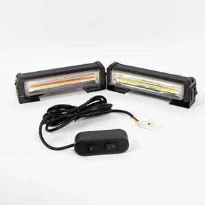 Grill and Surface/Flush Mount Amber White LED Strobe Lights for Trucks Snow Plow Tractor Construction Vehicles Car Safety Flashing, SK 4 in 1 Hazard Warning Caution Emergency Flasher