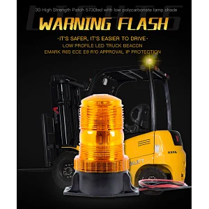 Auto Lighting System Beacon Lamp DC10-80V Forklift Truck Led Strobe Light for Vehicles Yellow White Red Blue Certification:Emark R65 CE RoHS