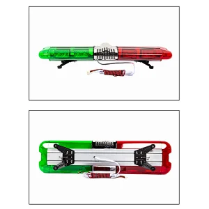 Ambulance Vehicle Green Red Led  Rotating Warning Lights lightBar Police Blinker Led Roof Strobe Light Bar with Horn Siren