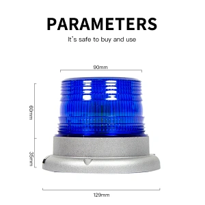 warning Safety Flashing BeaconLights with Magnetic and 16ft Straight Cord for Vehicle Trucks Cars and Forklift