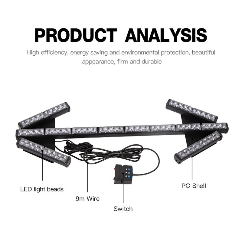 DC12-24V Sprinkler steering arrow light cleaning construction vehicle LED water steering warning indicator light bar
