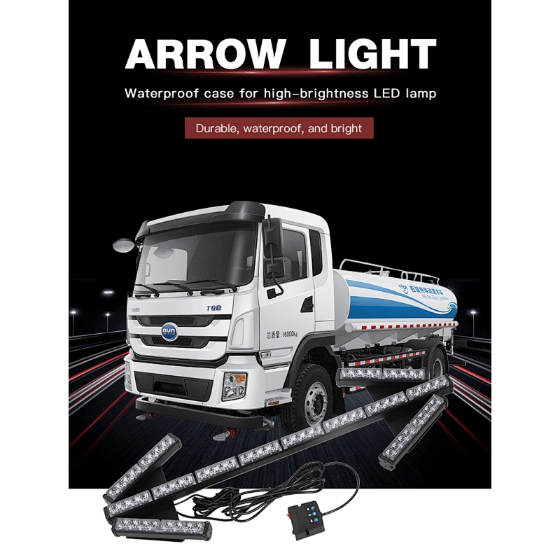DC12-24V Sprinkler steering arrow light cleaning construction vehicle LED water steering warning indicator light bar