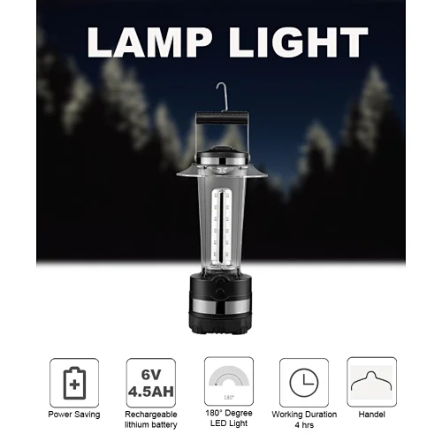 solar rechargeable emergency lamp