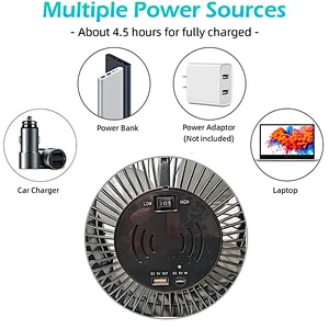 7 inch rechargeable mini fan portable