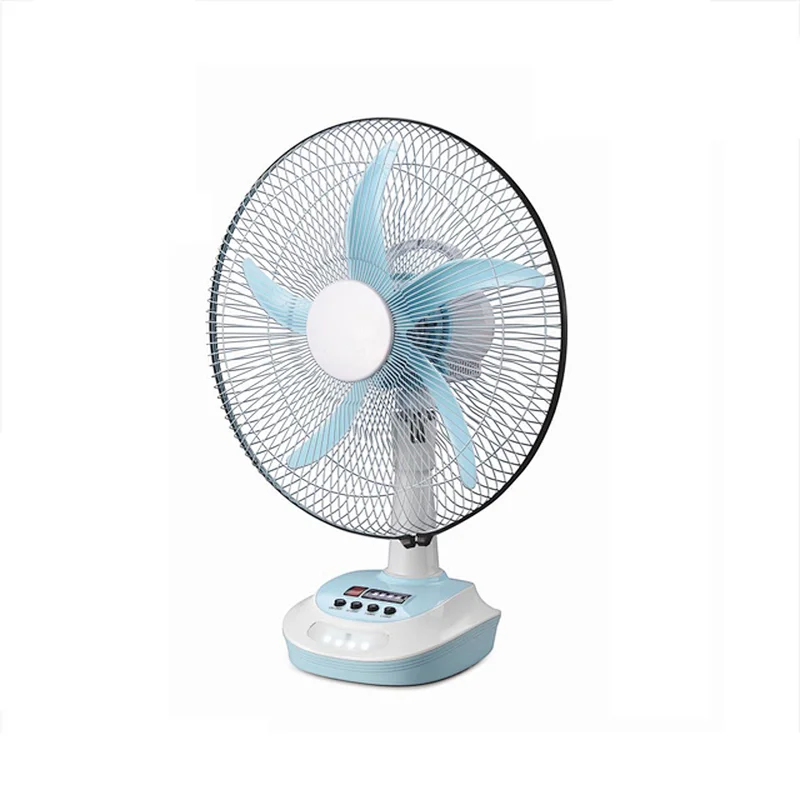 strong wind 18'' rechargeable led solar fan with led light