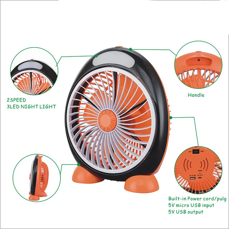 7 inch rechargeable mini fan portable