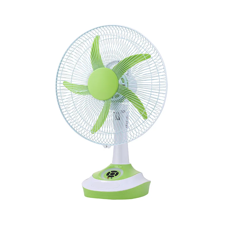 Oscillating 9-speed  AC/DC Operated Emergency Colorful Rechargeable Table Fan With Timer