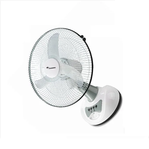 16'' rechargeable wall mounted fan with LED light CR-8807G with remote control