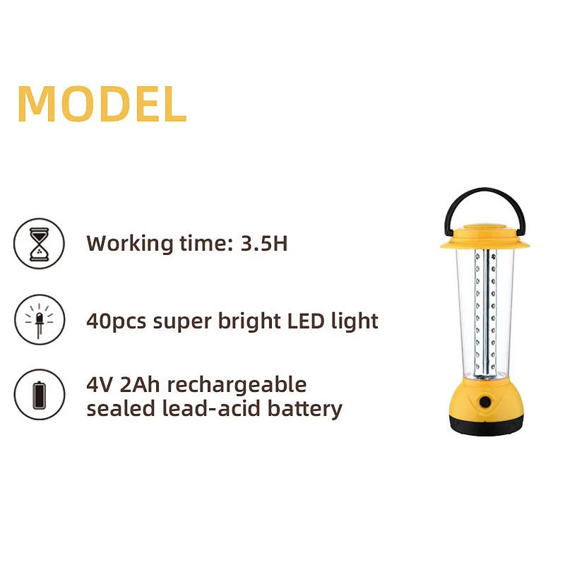 portable rechargeable emergency led light AC DC CE ROHS bajaj