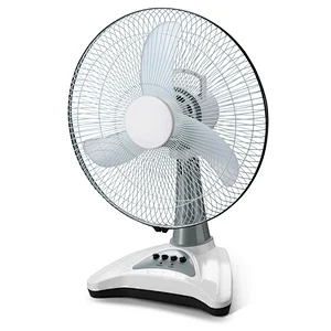 Plastic material air cooling rechargeable fan with LED lights