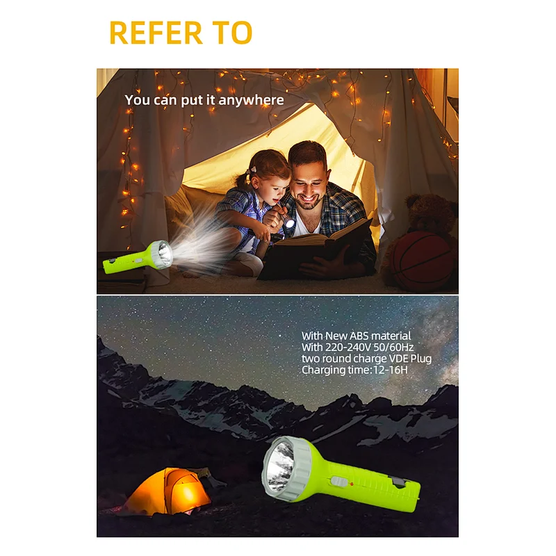 Mini functional flashlight high power long working time torch light USB rechargeable handheld light