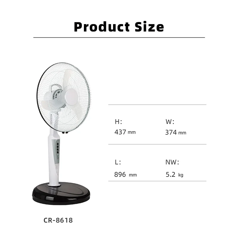 solar rechargeable pedestal fan