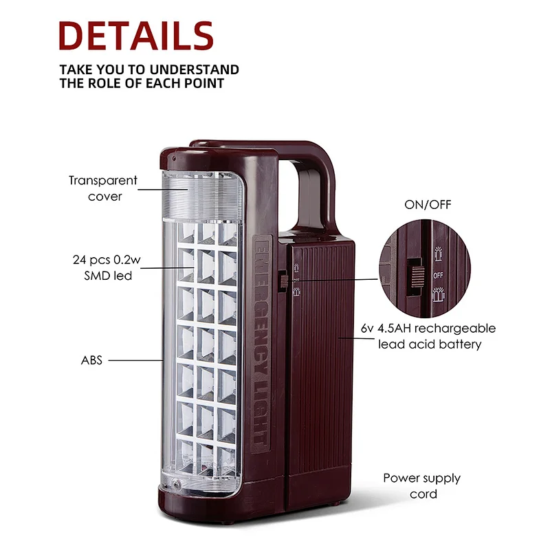 Rechargeable emergency light emergency lights portable led lamp
