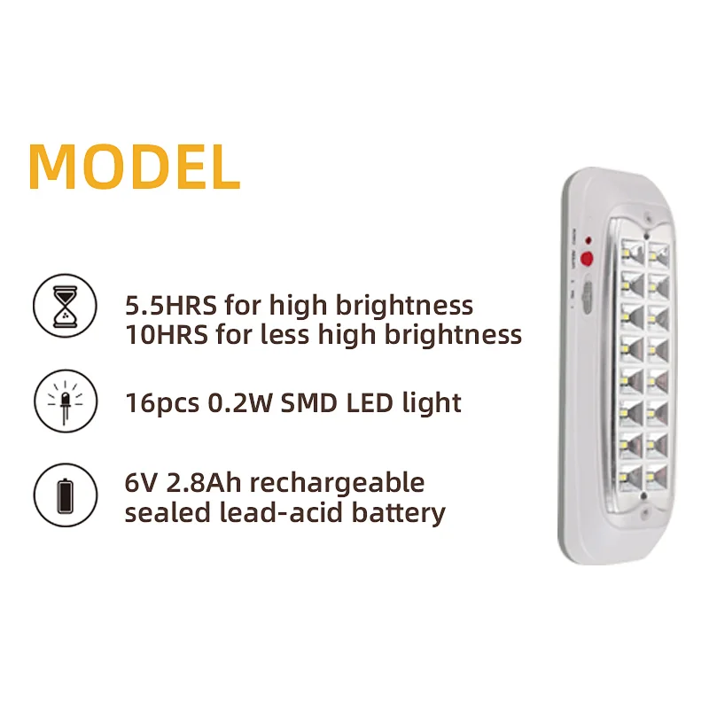 emergency rechargeable wall light
