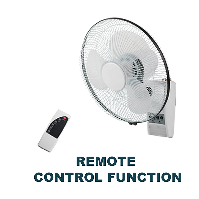 emergency rechargeable wall fan with remote control