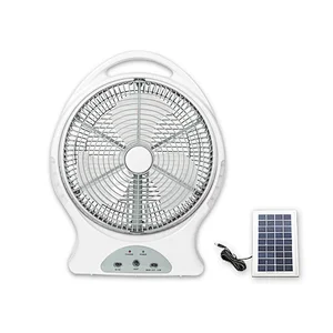 12"rechargeable emergency fan with light