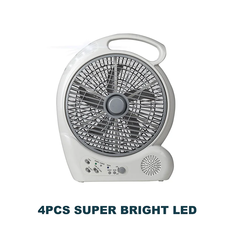 RECHARGEABLE EMERGENCY TABLE FAN WITH RADIO and USB