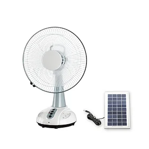 CR-6214 home appliances 14'' rechargeable solar fan made in China