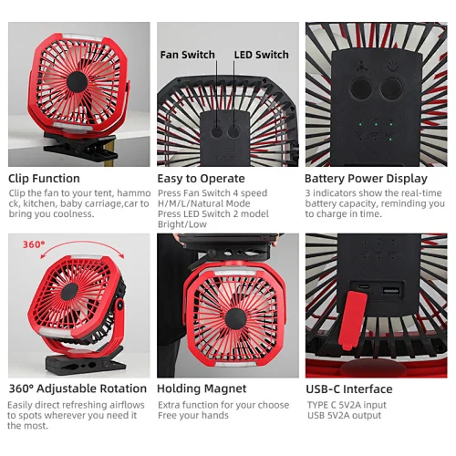 Rechargeable Clip Fan