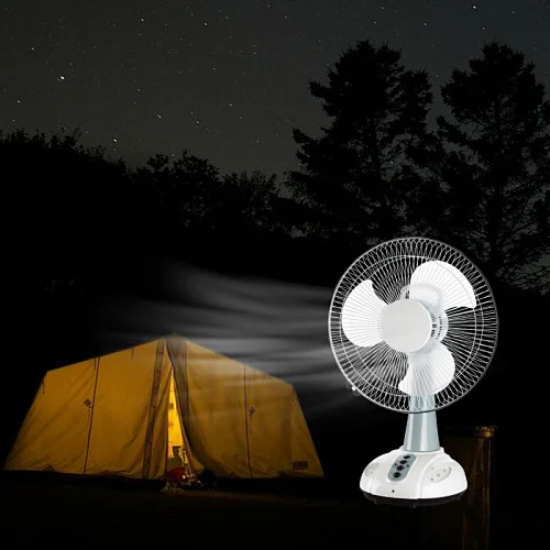 14 rechargeable solar fan