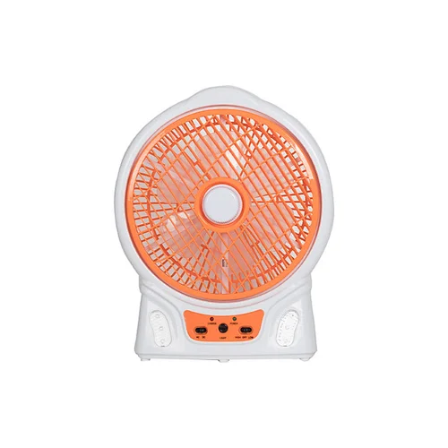 8 inch AC/DC operated rechargeable 8 inch table fan with led light