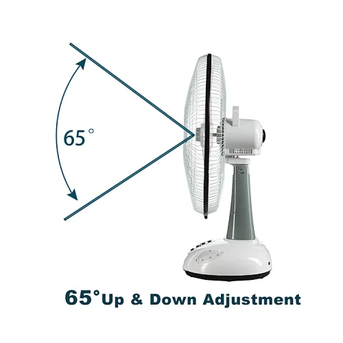 rechargeable table fan with led