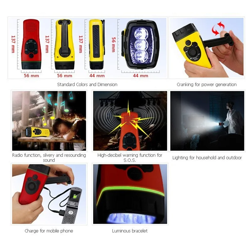portable radio flashlight