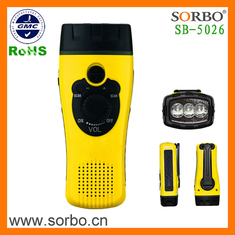 portable radio flashlight