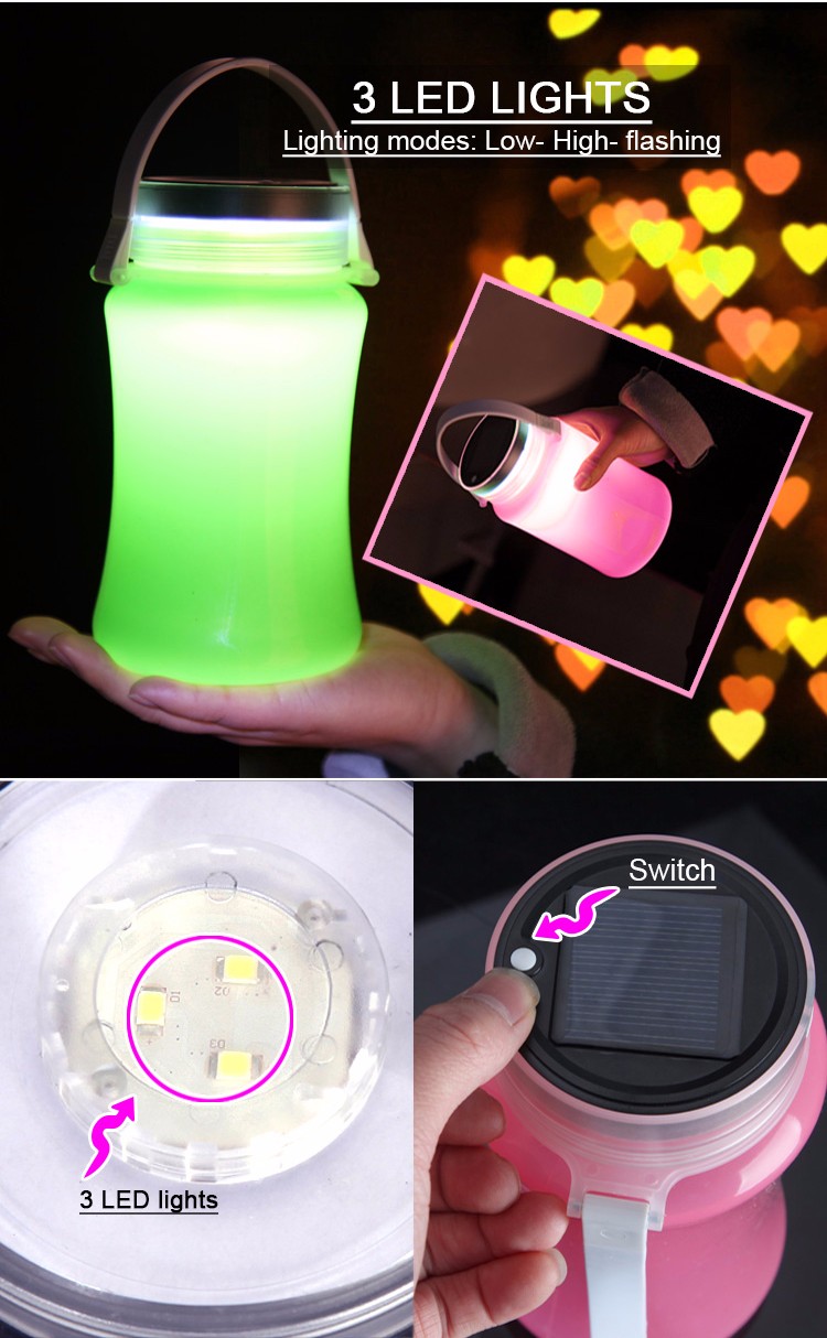 solar charging camping light