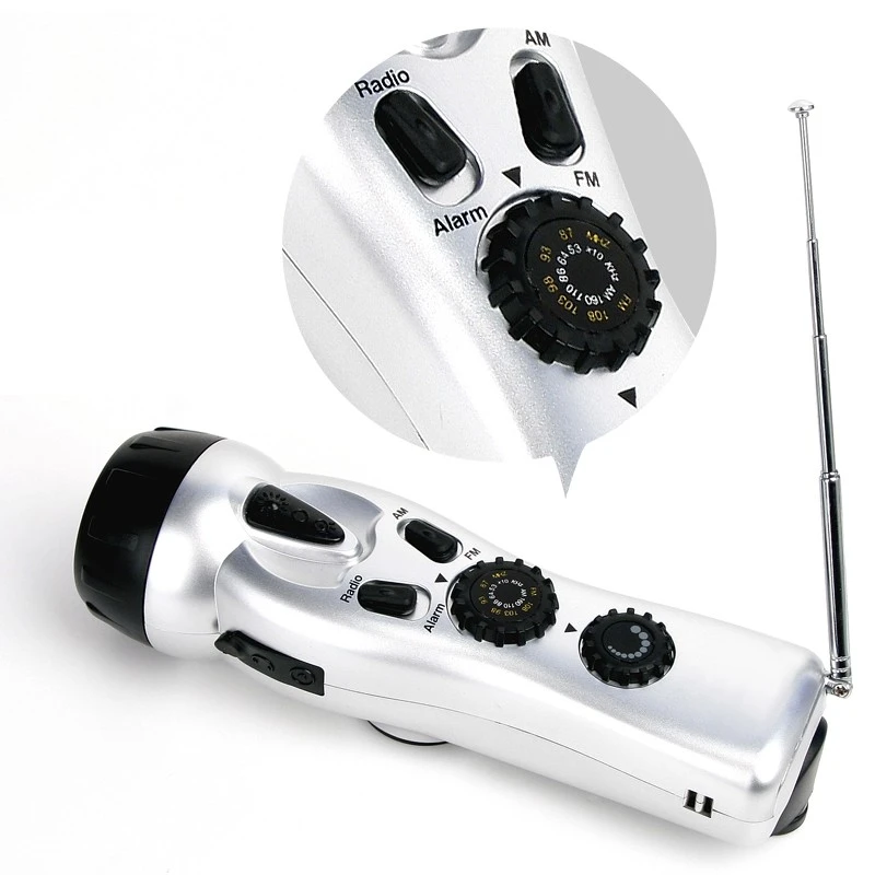 emergency radio and flashlight