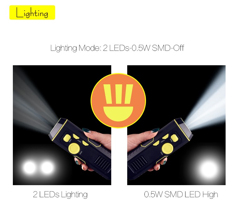 hand crank flashlight with usb port wholesale