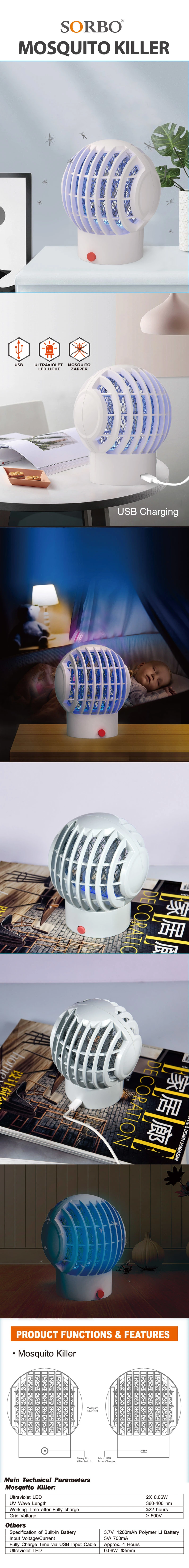 rechargeable bug zapper light