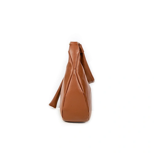brown leather hobo handbag