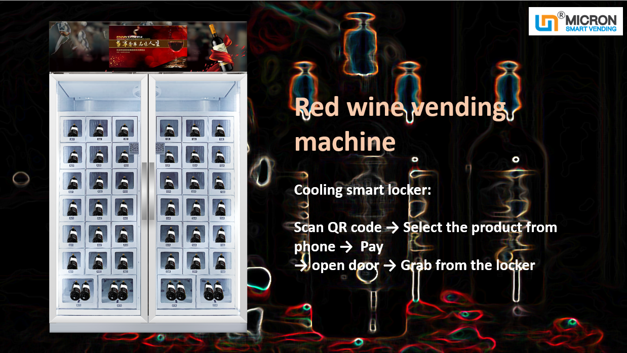 wine vending machines with cooling system