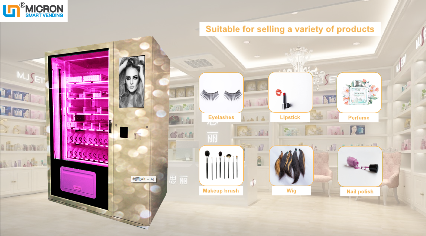 beauty vending vending machine with advertising screen