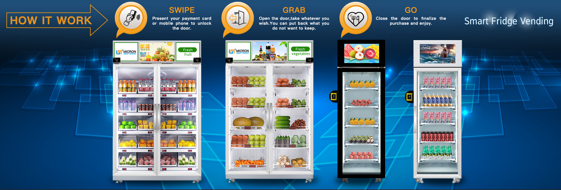 smart fridge vending machine how it work