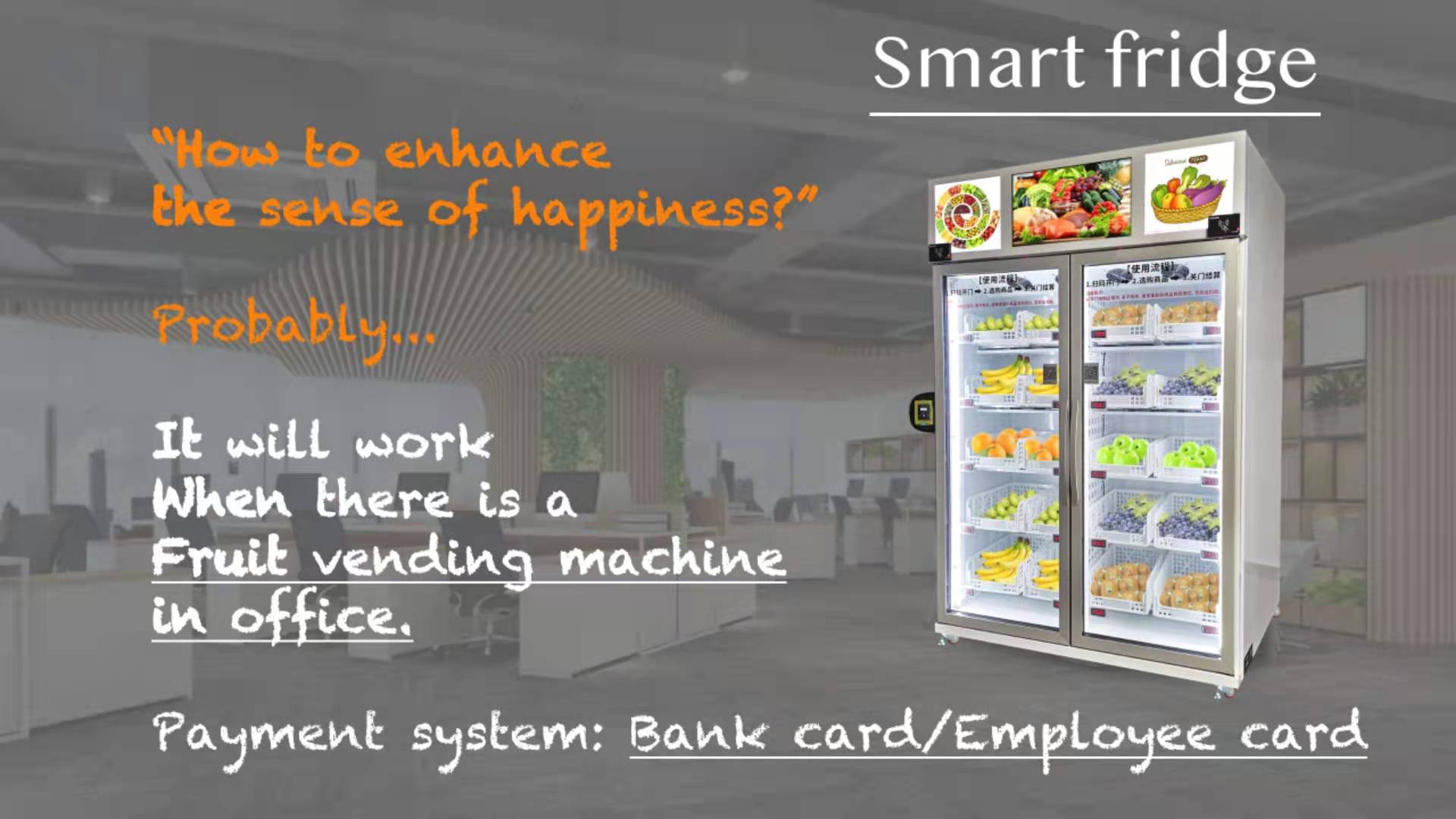 smart fridge vending machine in the office