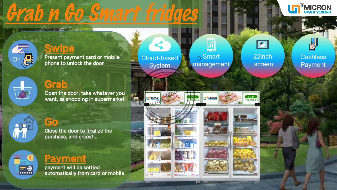 grab n go smart fridge vending machine