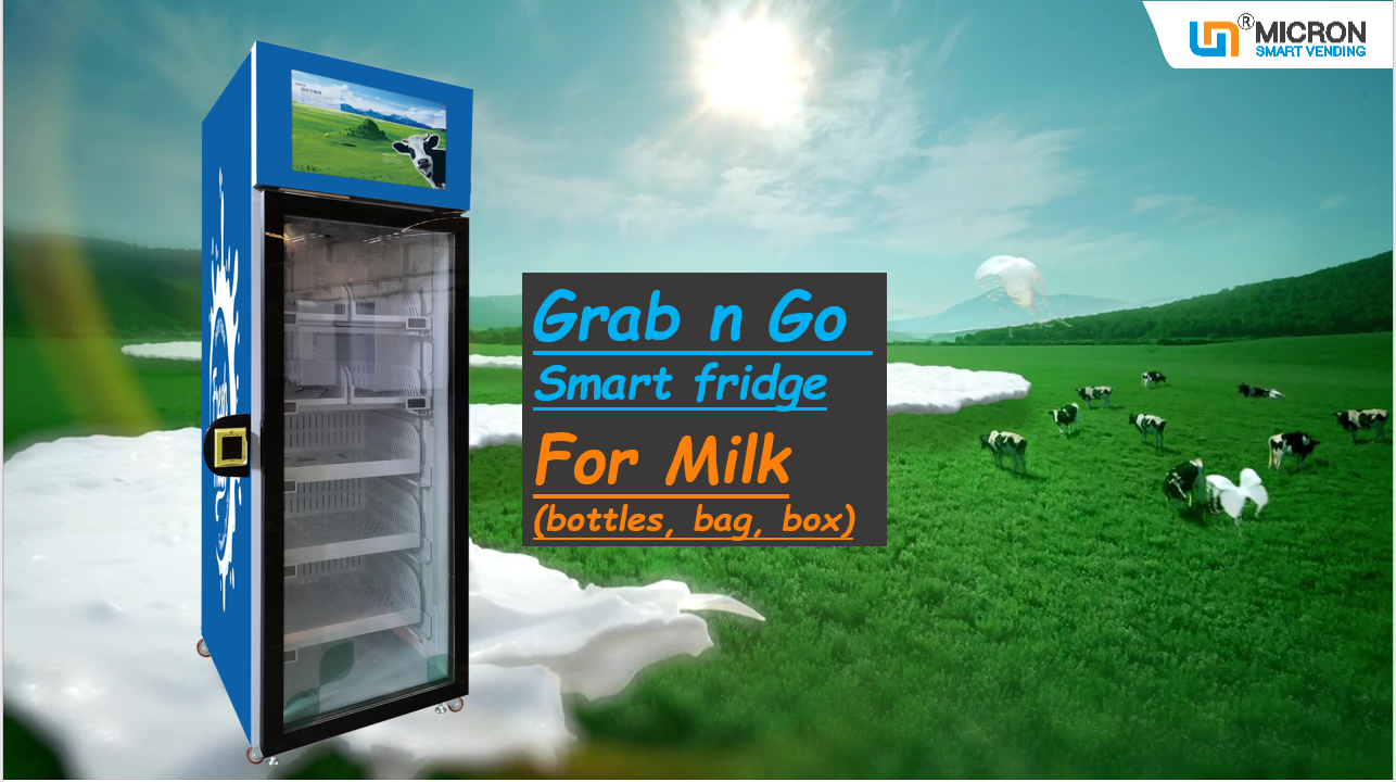 Milk smart fridge vending machine