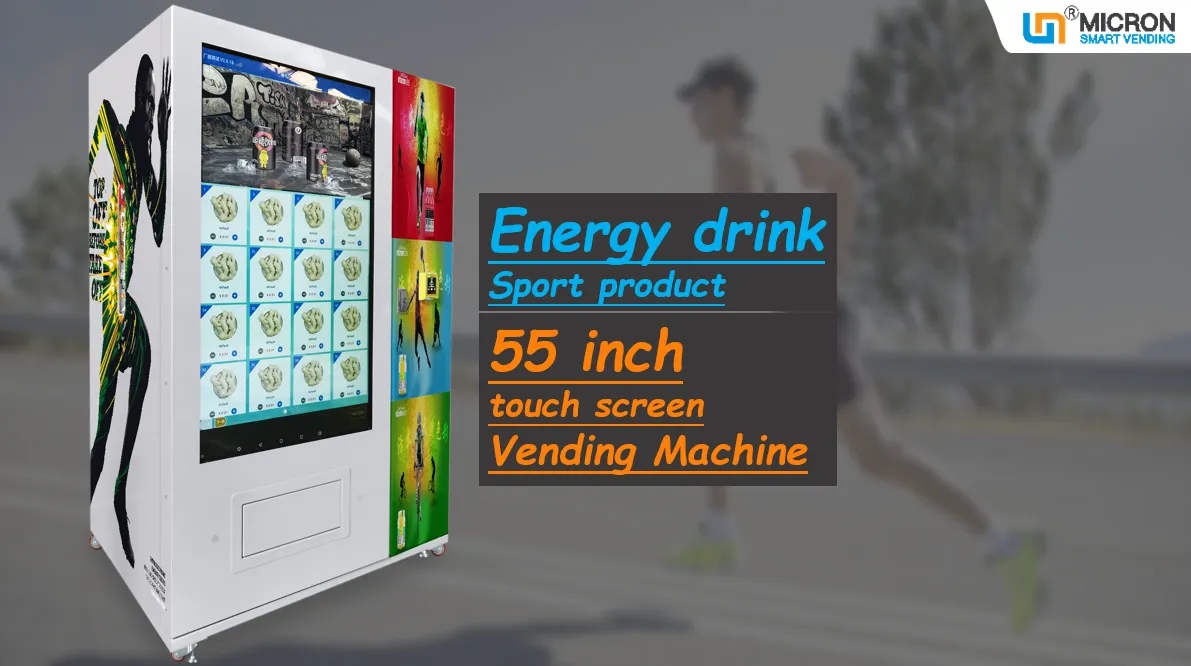energy drink vending machine touch screen