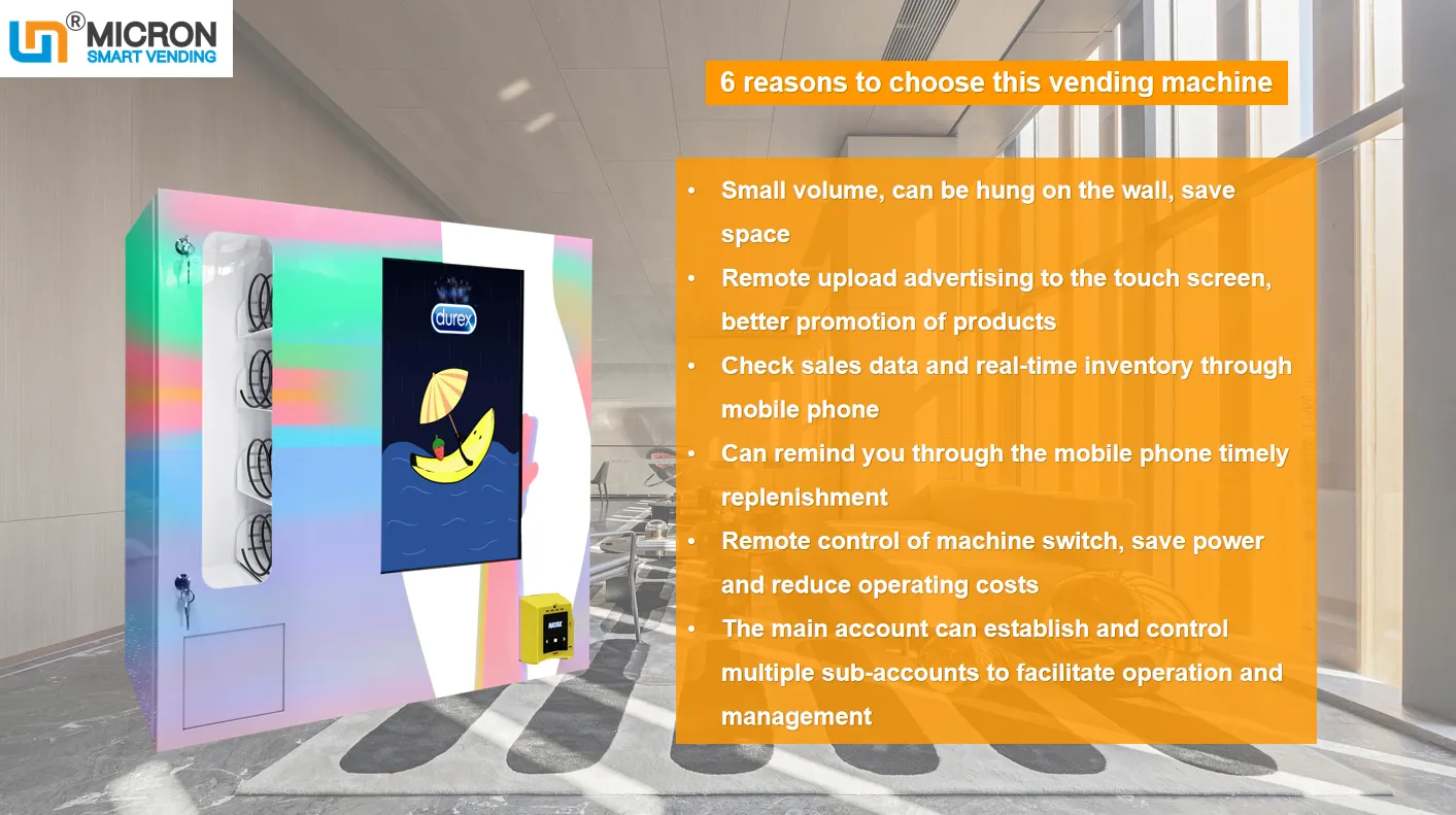 small condom vending machine wall mounted smart vending