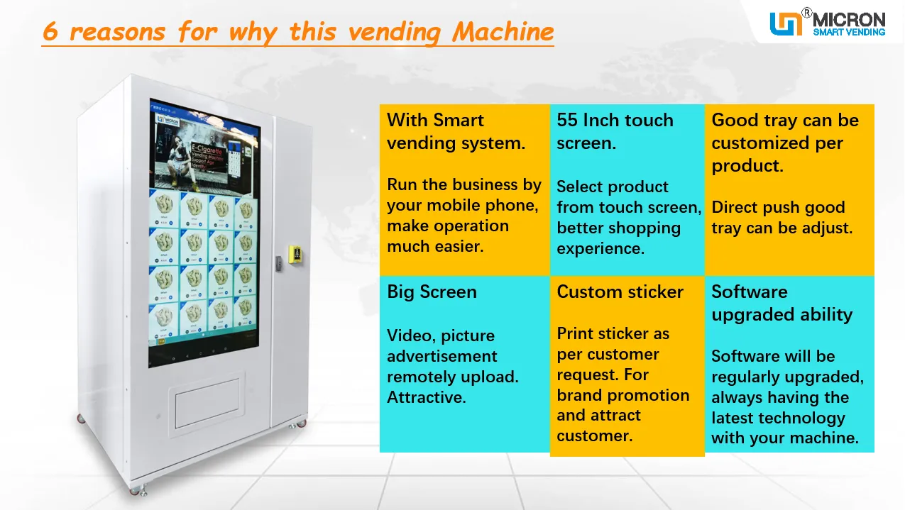 beauty touch screen vending machine