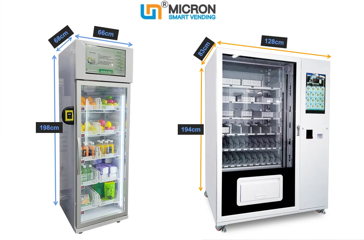 snack drink vending machine micron smart fridge